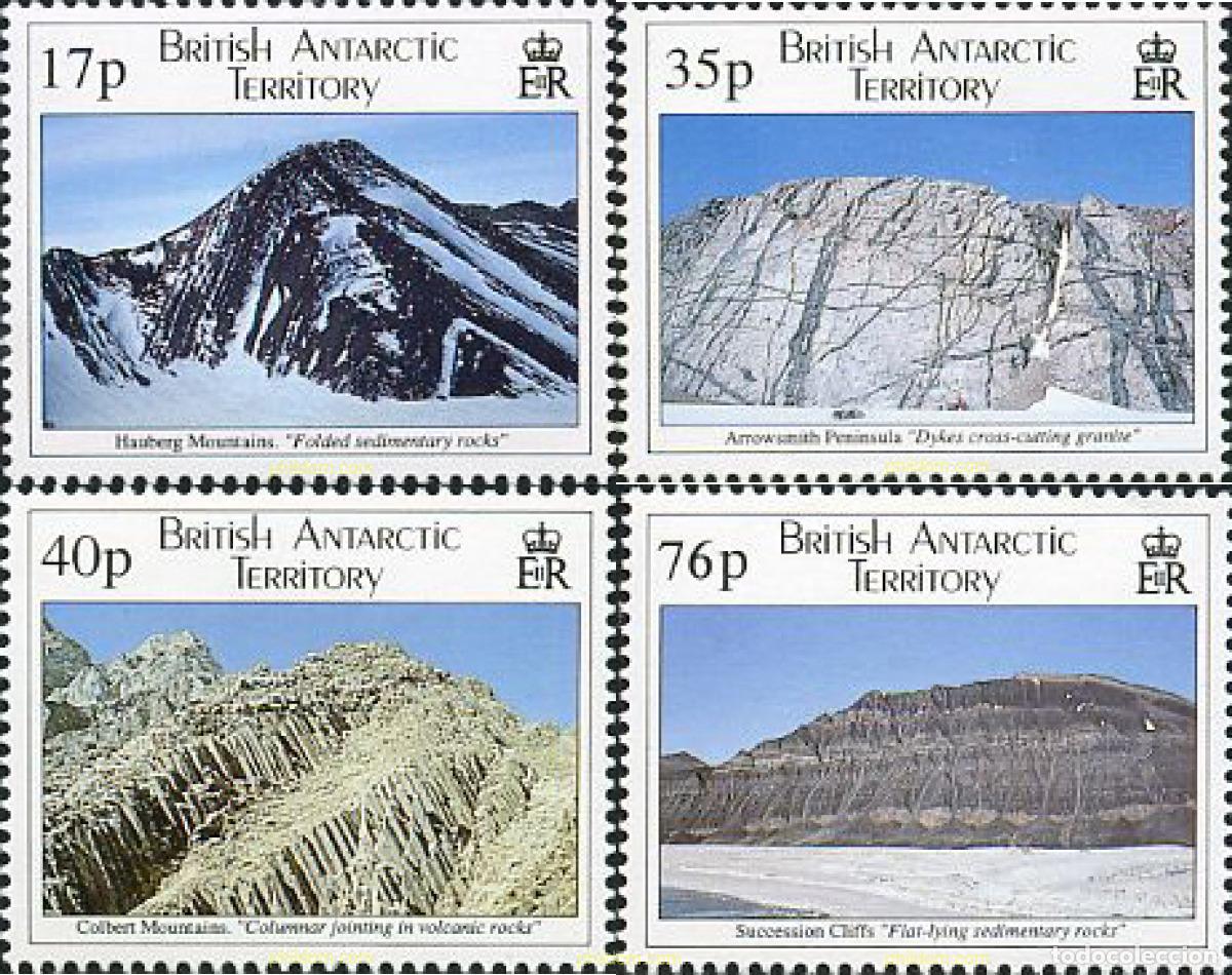 Sellos: 56640 MNH ANTARTIDA BRITANICA 1995 FORMACIONES GEOLOGICAS