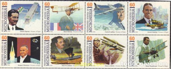 Sellos: 143456 MNH MICRONESIA 1996 PIONEROS DE LA AVIACION
