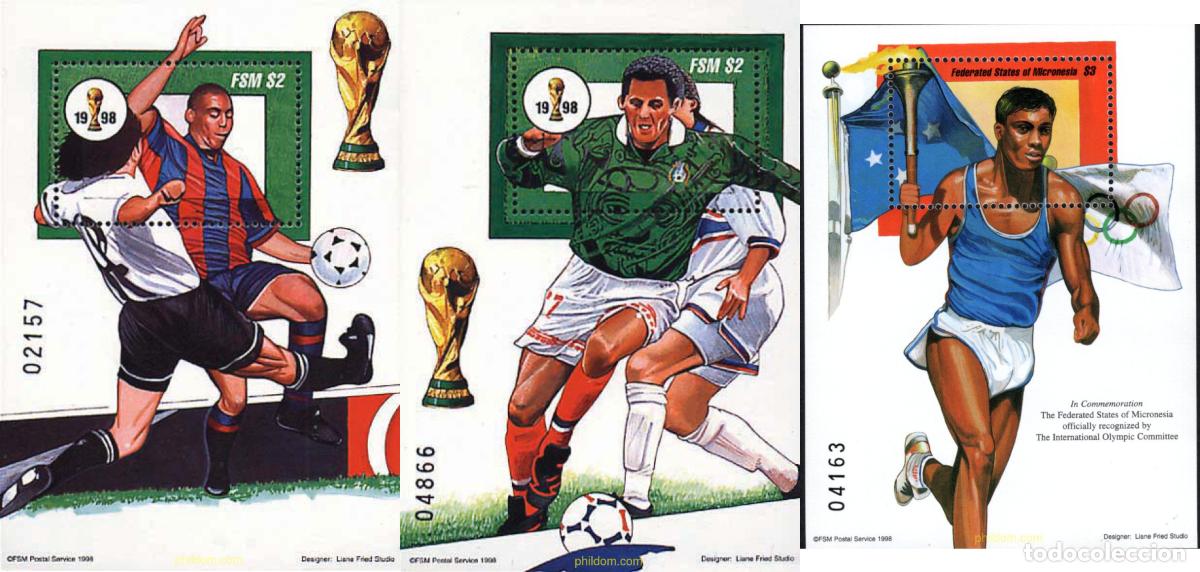 Sellos: 44416 MNH MICRONESIA 1998 COPA DEL MUNDO DE FUTBOL. FRANCIA-98
