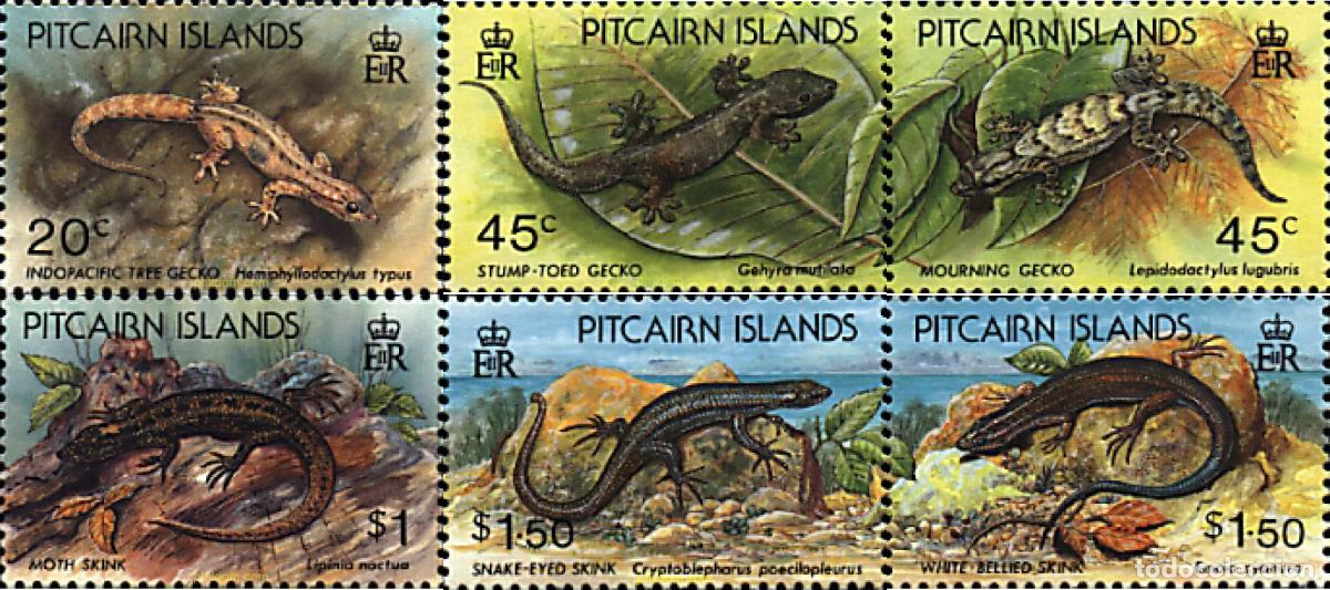 Sellos: 45260 MNH PITCAIRN Islas 1993 REPTILES