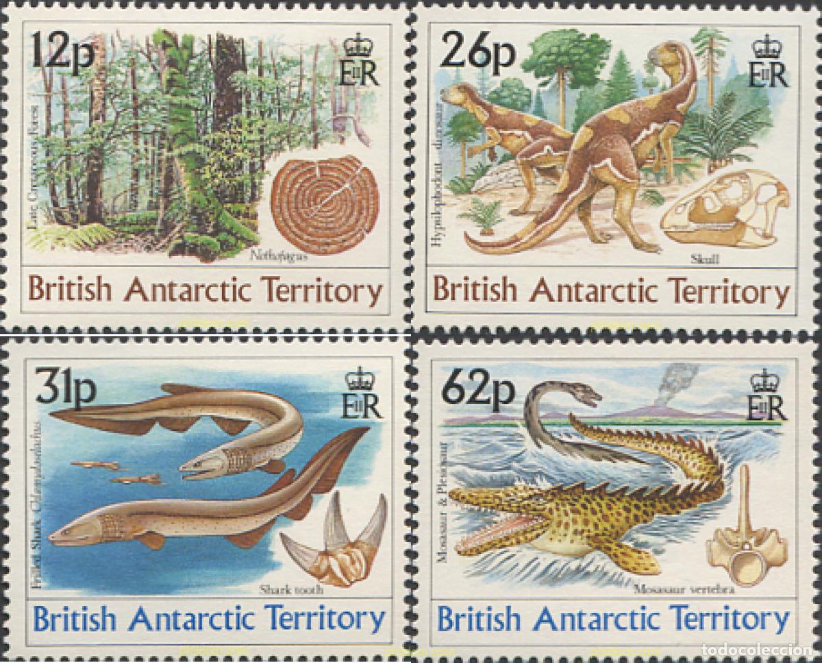Sellos: 97381 MNH ANTARTIDA BRITANICA 1991 LA ERA DE LOS DINOSAURIOS
