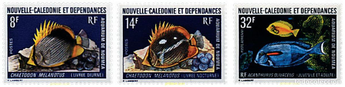 Sellos: 44467 MNH NUEVA CALEDONIA 1973 PECES DEL ACUARIO DE NOUMEA