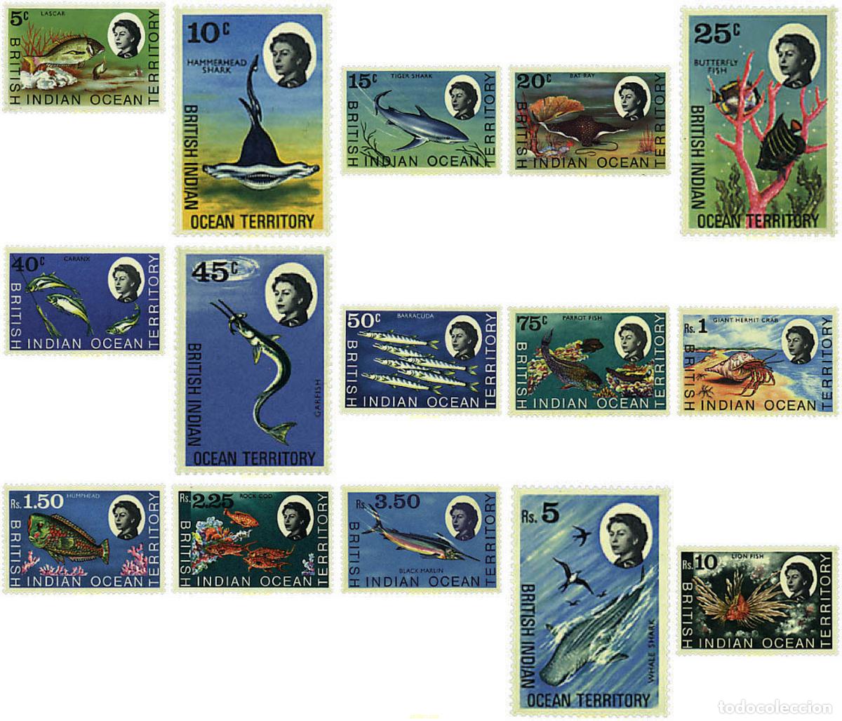 Sellos: 72847 MNH OCEANO INDICO BRITANICO 1968 FAUNA MARINA