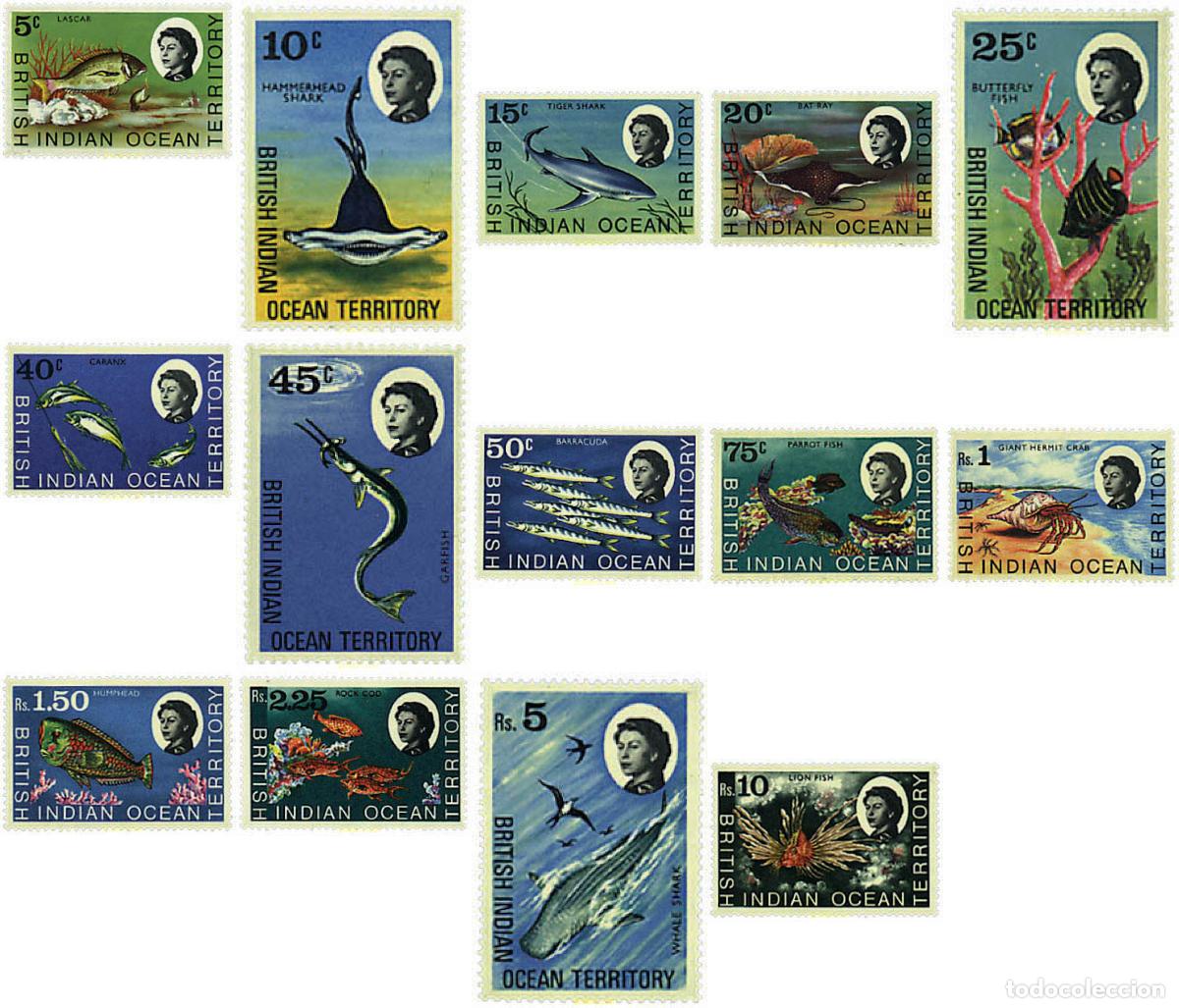Sellos: 579485 HINGED OCEANO INDICO BRITANICO 1968 FAUNA MARINA