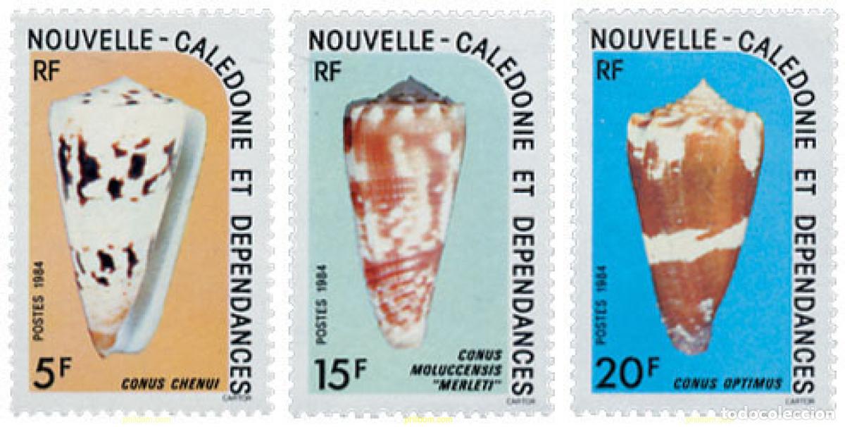 Sellos: 44500 MNH NUEVA CALEDONIA 1984 CONCHAS
