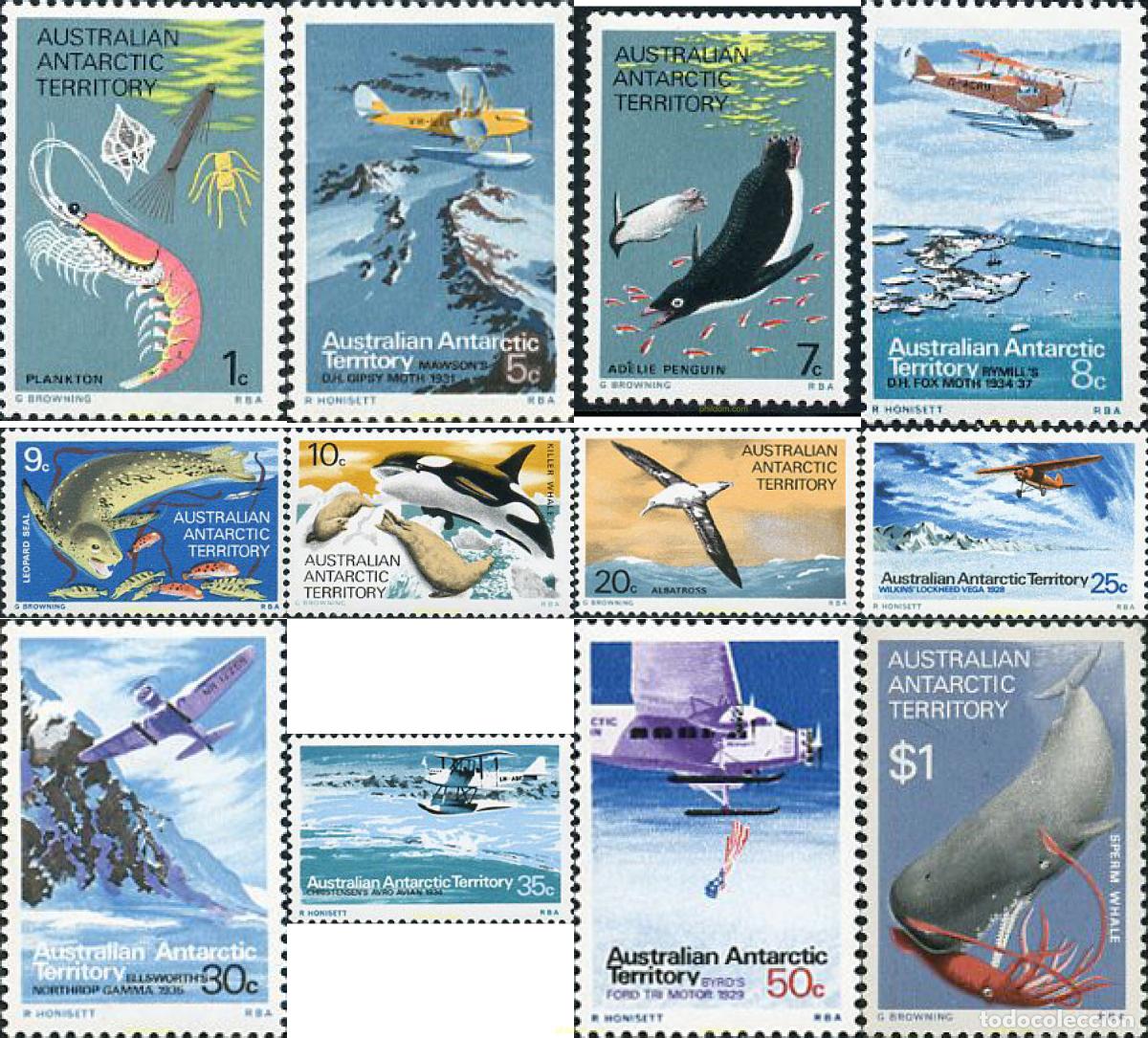 Sellos: 34175 MNH ANTARTIDA AUSTRALIANA 1973 SERIE BASICA