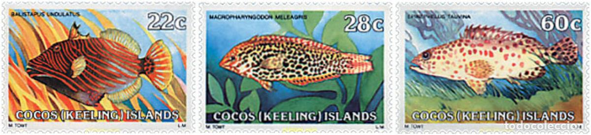 Sellos: 44227 MNH COCOS Islas 1980 PECES DE LAS ISLAS COCOS