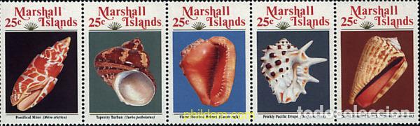 Sellos: 153691 MNH MARSHALL Islas 1989 CONCHAS