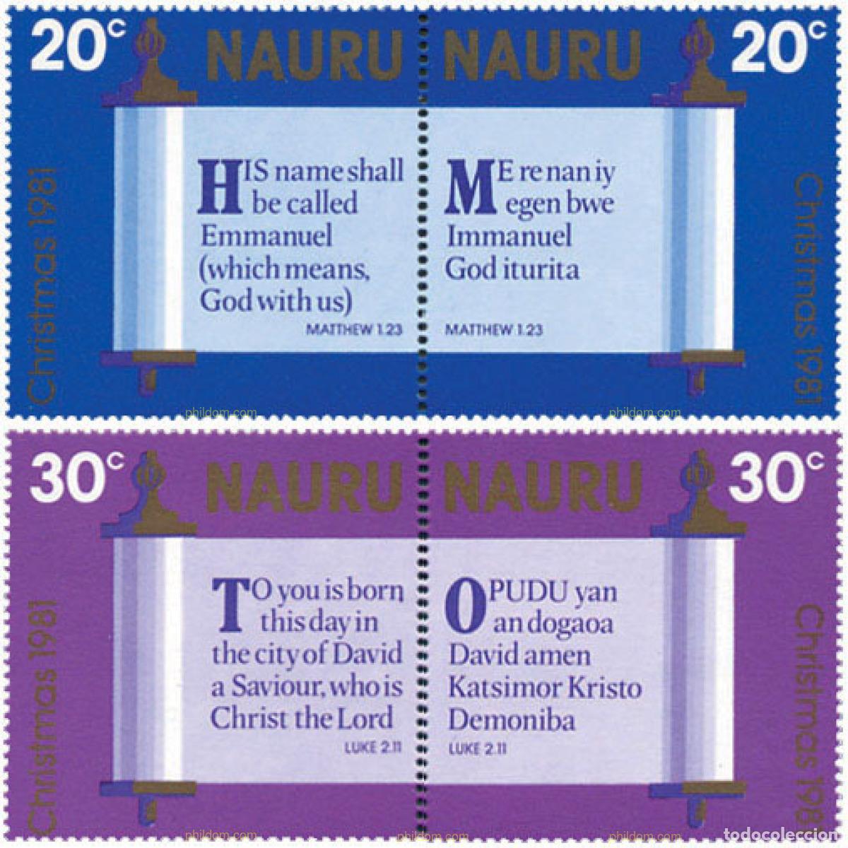 Sellos: 53182 MNH NAURU 1981 NAVIDAD
