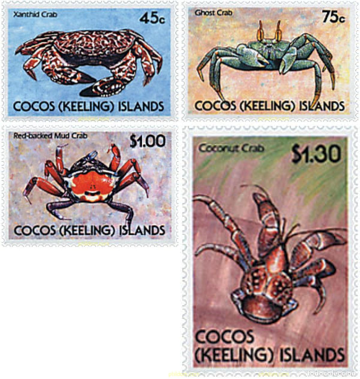 Sellos: 44250 MNH COCOS Islas 1990 CRUSTACEOS