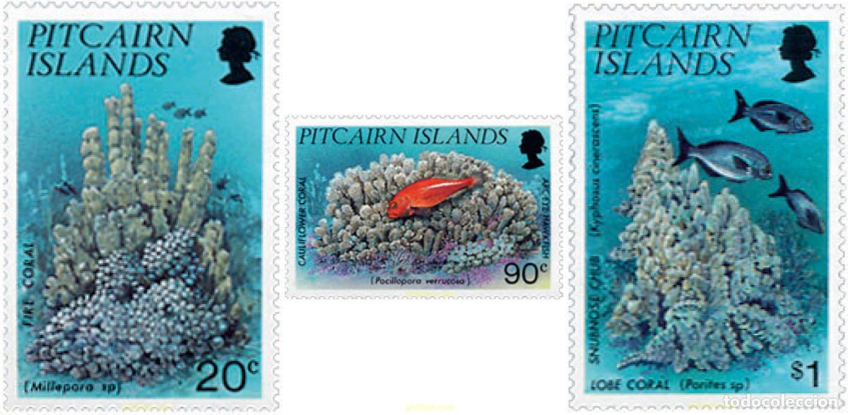 Sellos: 45263 MNH PITCAIRN Islas 1994 CORALES Y PECES