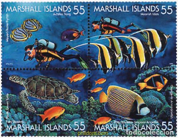 Sellos: 11438 MNH MARSHALL Islas 1995 FAUNA MARINA