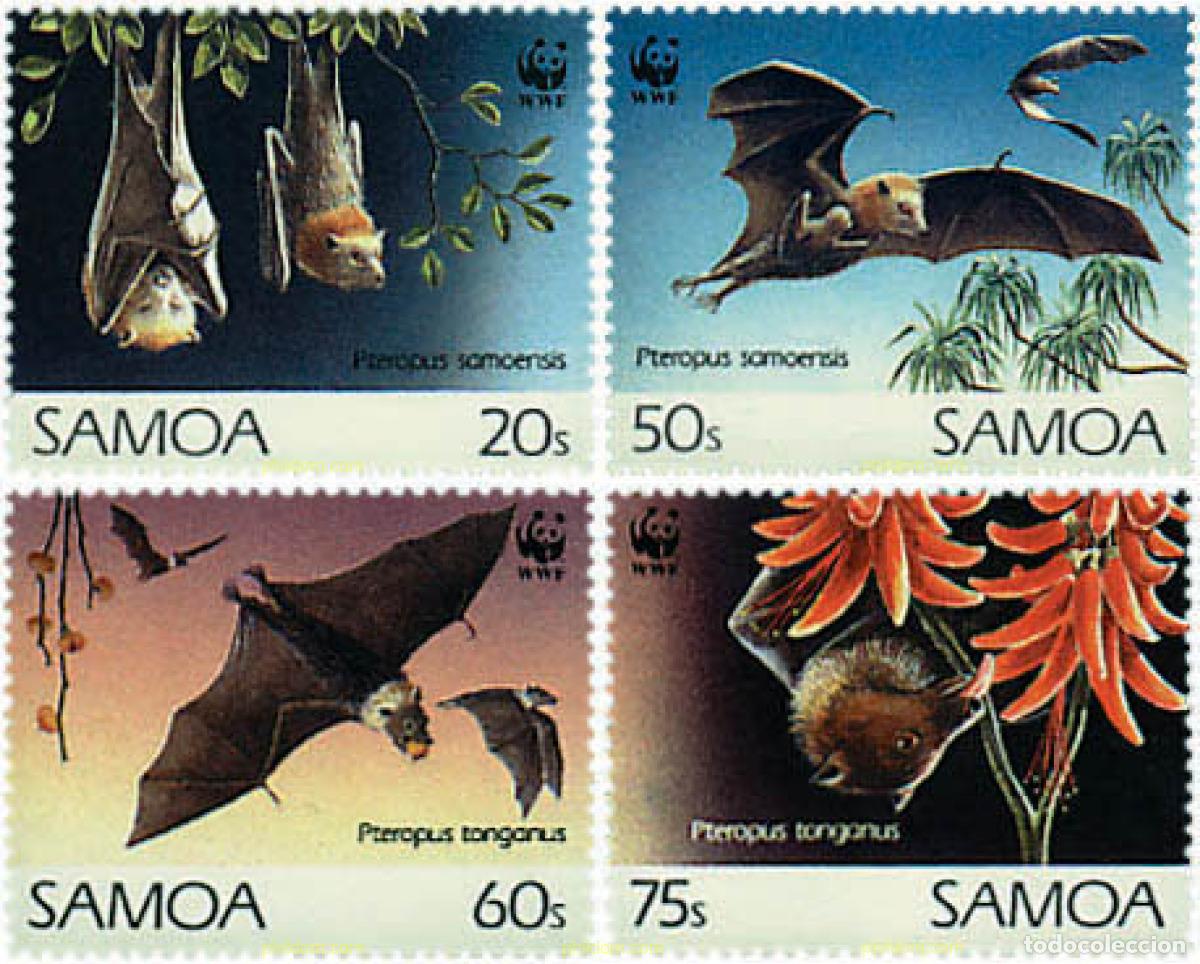 Sellos: 75190 MNH SAMOA 1993 MURCIELAGOS FRUTEROS DE SAMOA Y DE TONGA