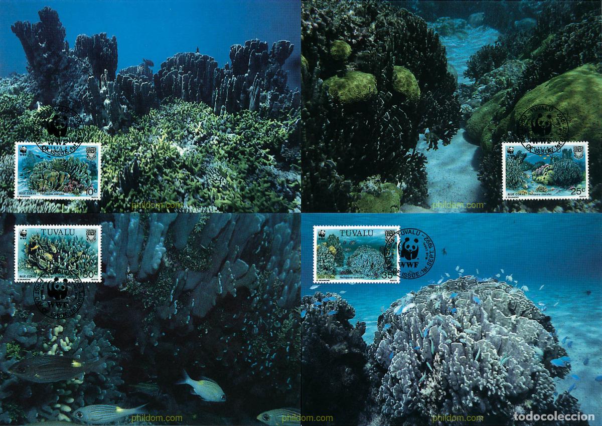 Sellos: 7291 MNH TUVALU 1992 CORAL AZUL