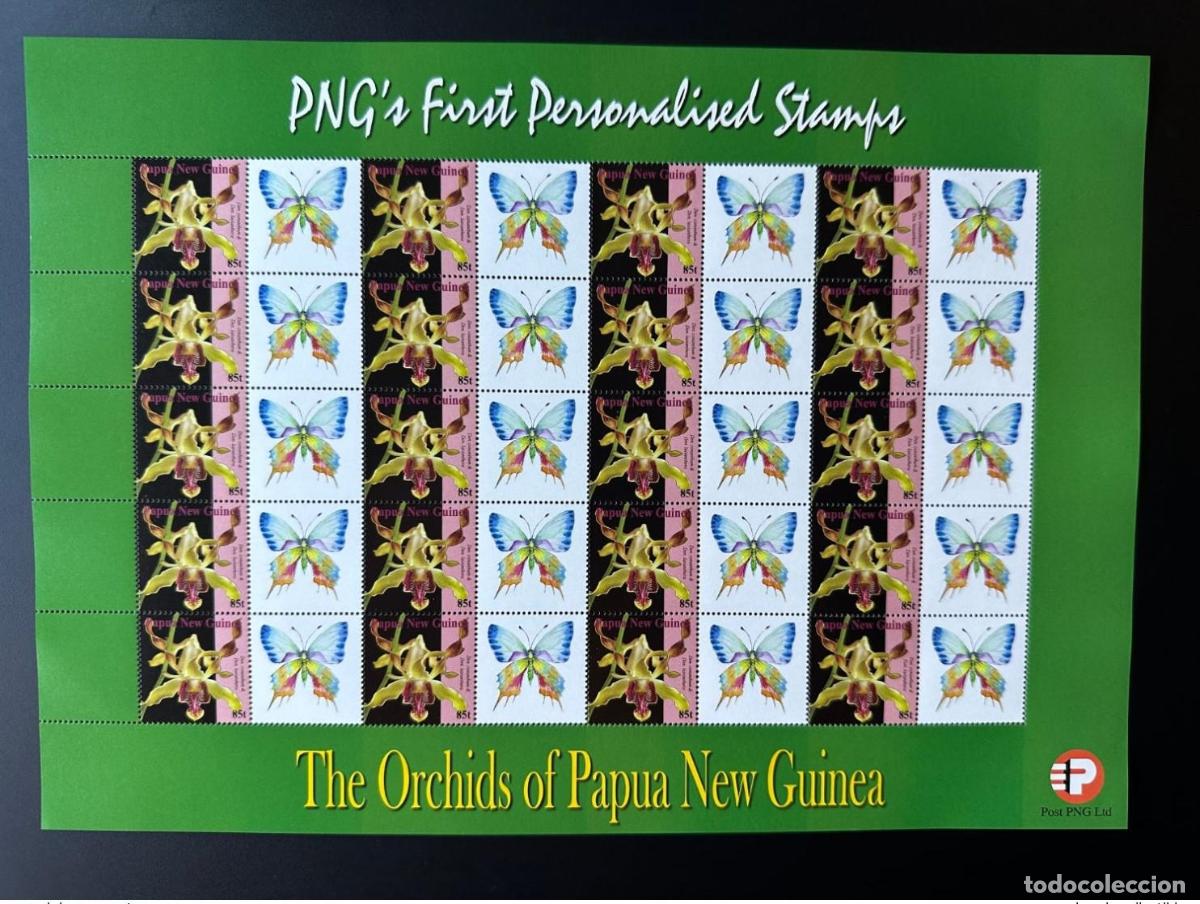 Sellos: Pap&uacute;a Nueva Guinea PNG 2007 Mi. 1244 Flores de orqu&iacute;dea mariposa personalizadas
