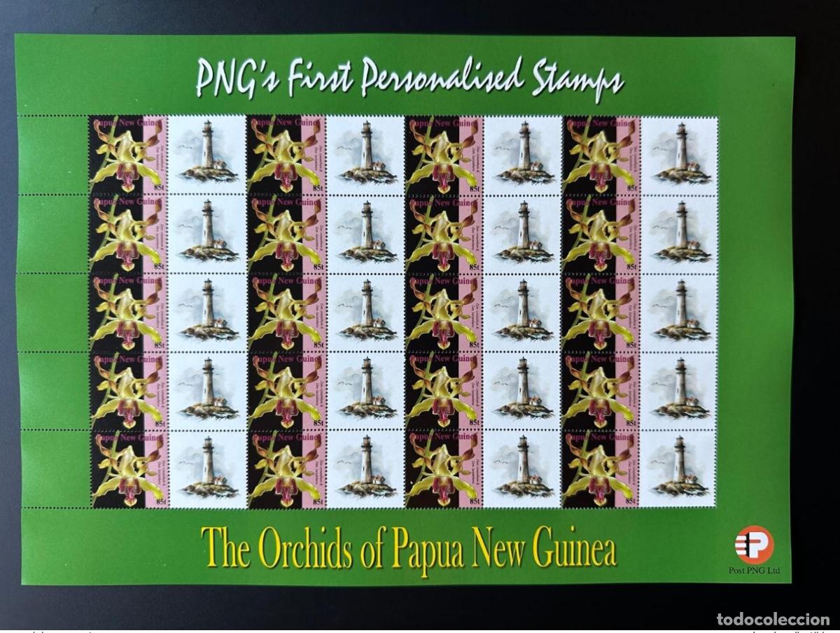 Sellos: Pap&uacute;a Nueva Guinea PNG 2007 Mi. 1244 Flores de orqu&iacute;dea faro personalizadas