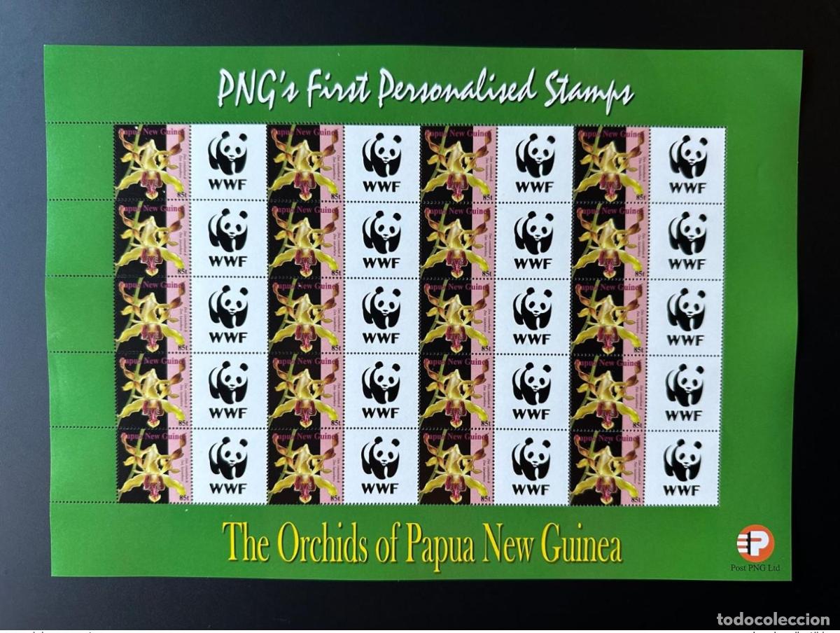 Sellos: Pap&uacute;a Nueva Guinea PNG 2007 Mi. 1244 Personalizada WWF Nature Panda Wildlife Orchid