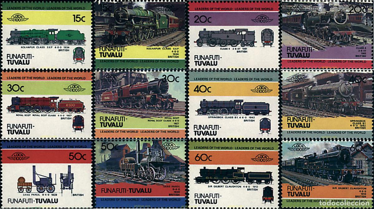 Sellos: 59553 MNH TUVALU. Funafuti 1984 LOCOMOTORAS