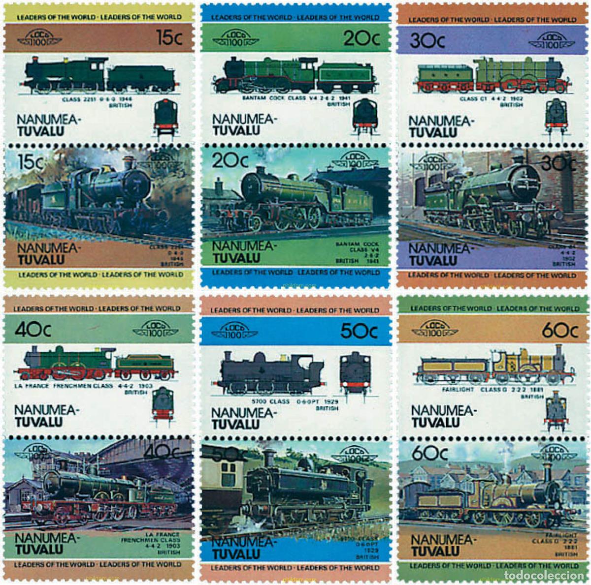 Francobolli: 6333 MNH TUVALU. Nanumea 1984 LOCOMOTORAS