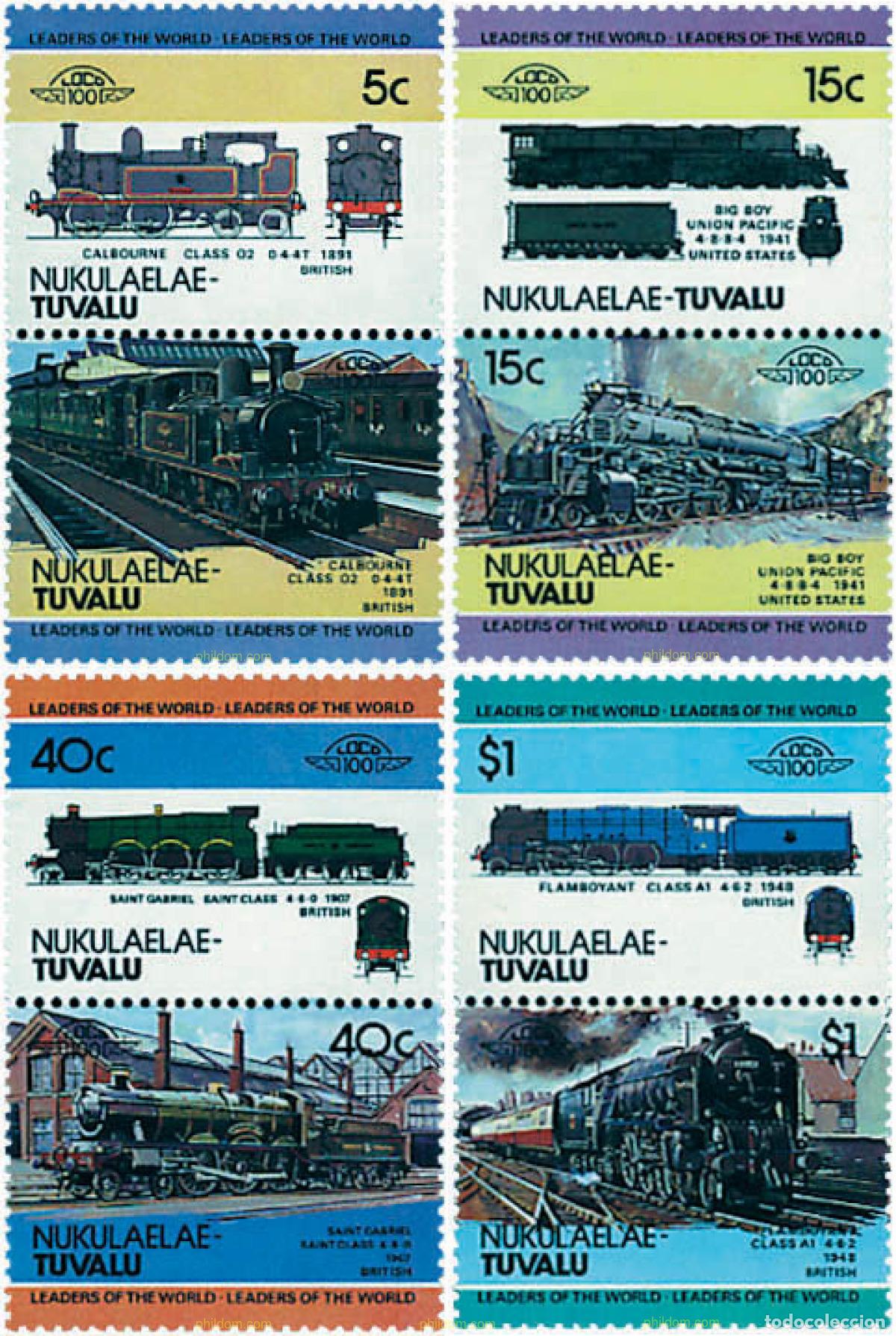 Francobolli: 6351 MNH TUVALU. Nukulaelae 1984 LOCOMOTORAS