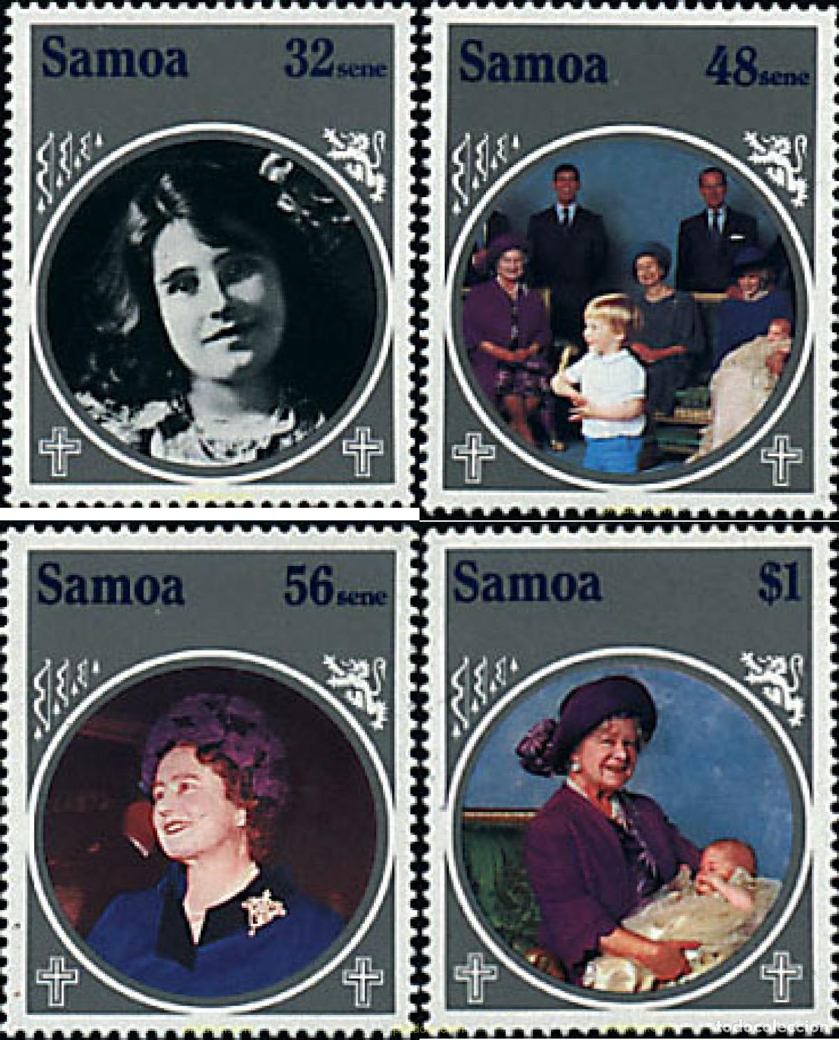 Sellos: 57845 MNH SAMOA 1985 85 ANIVERSARIO DE LA REINA MADRE