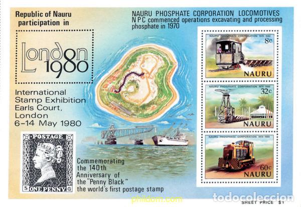 Sellos: 56257 MNH NAURU 1980 10 ANIVERSARIO DE LA SOCIEDAD DE FOSFATOS DE NAURU