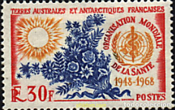 Sellos: 338537 HINGED ANTARTIDA FRANCESA 1968 20 ANIVERSARIO DE LA ORGANIZACION MUNDIAL DE LA SALUD
