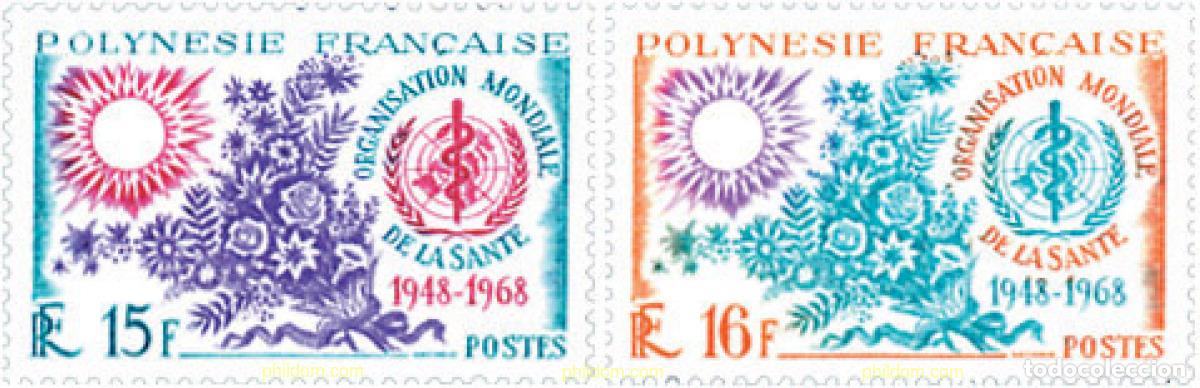 Briefmarken: 338524 HINGED POLINESIA FRANCESA 1968 20 ANIVERSARIO DE LA ORGANIZACION MUNDIAL DE LA SALUD