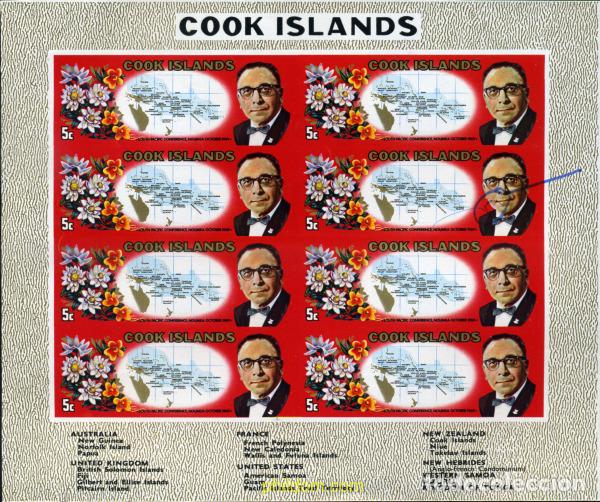 Sellos: 206449 MNH COOK Islas 1969 SESION DE LA COMISION CONSULTIVA DEL PACIFICO SUR