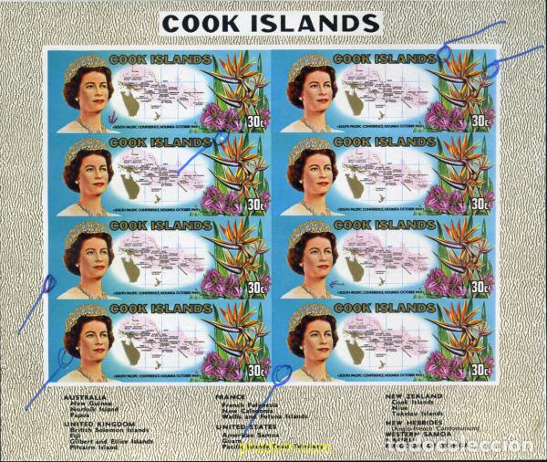 Sellos: 206459 MNH COOK Islas 1969 SESION DE LA COMISION CONSULTIVA DEL PACIFICO SUR