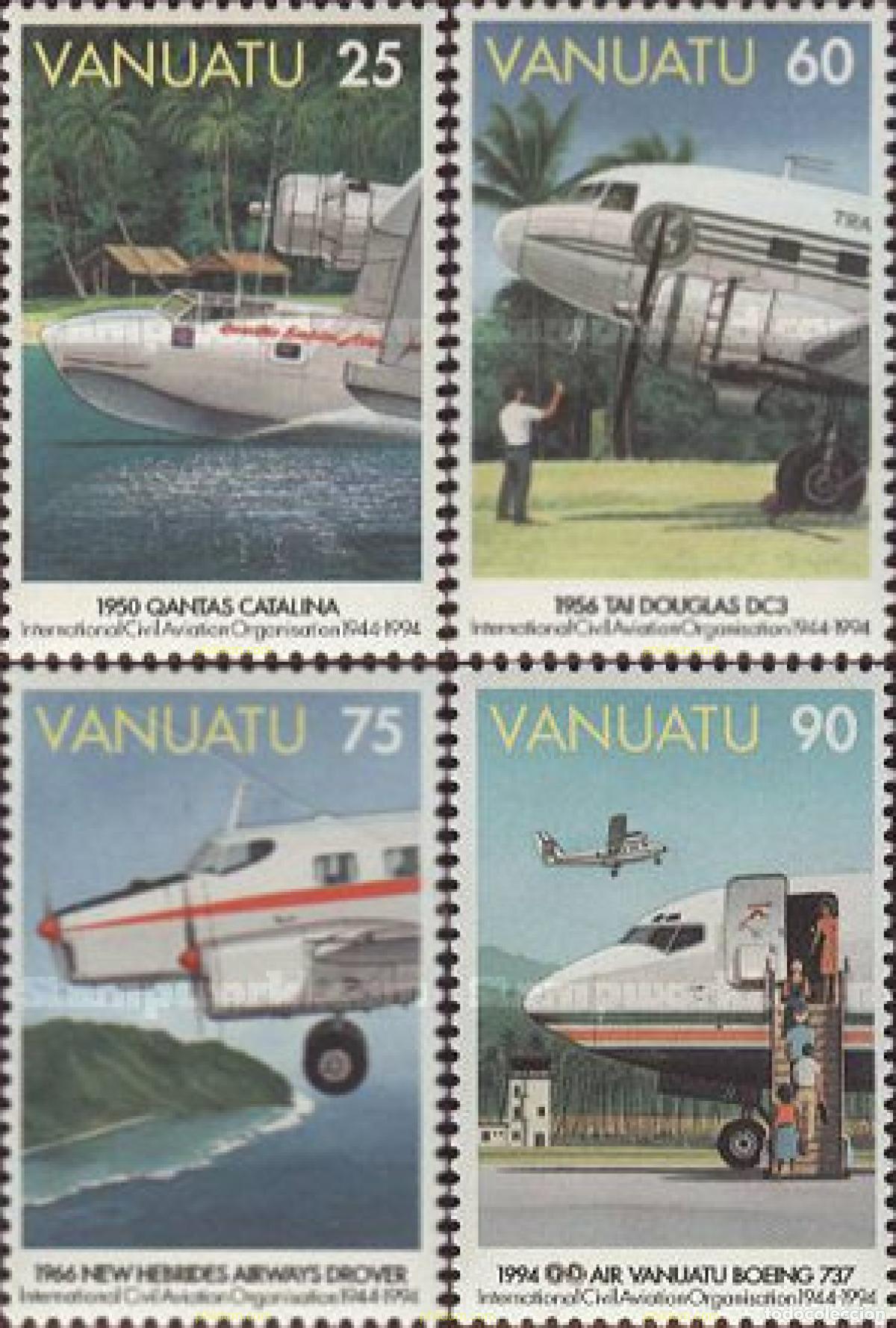 Sellos: 144887 MNH VANUATU 1994 50 ANIVERSARIO DE LA OACI