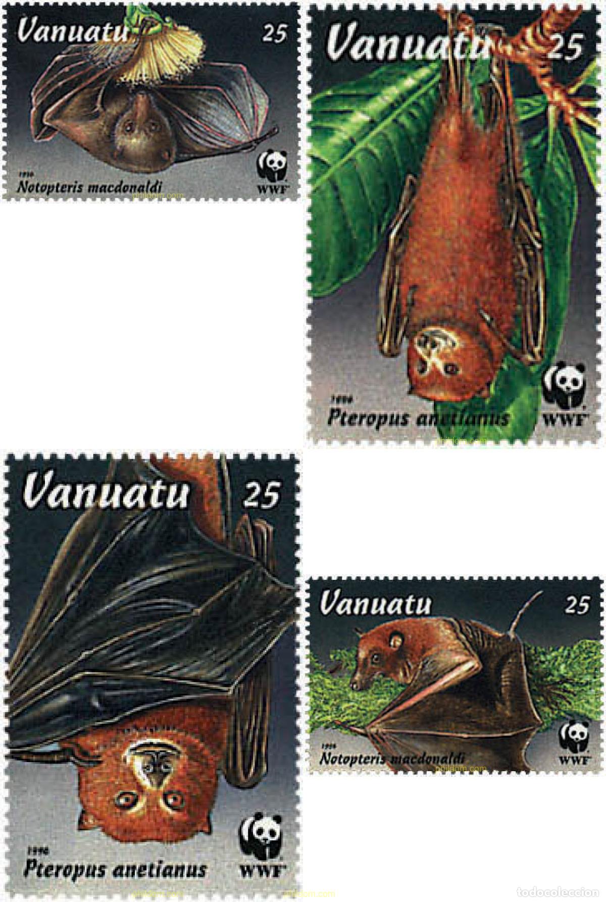 Sellos: 75278 MNH VANUATU 1996 MURCIELAGO FIYIANO DE LA FLOR, ZORRO VOLADOR DE VANUATU