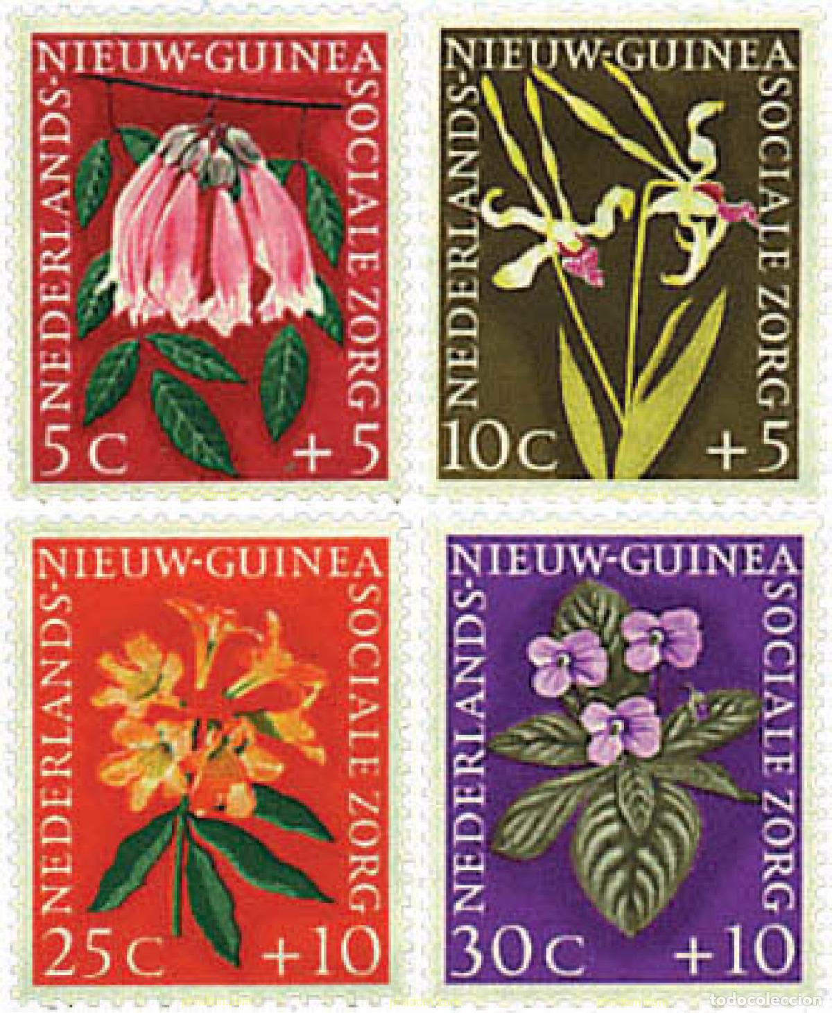 Sellos: 94974 MNH NUEVA GUINEA HOLANDESA 1959 A FAVOR DE LA AYUDA SOCIAL INDIGENA