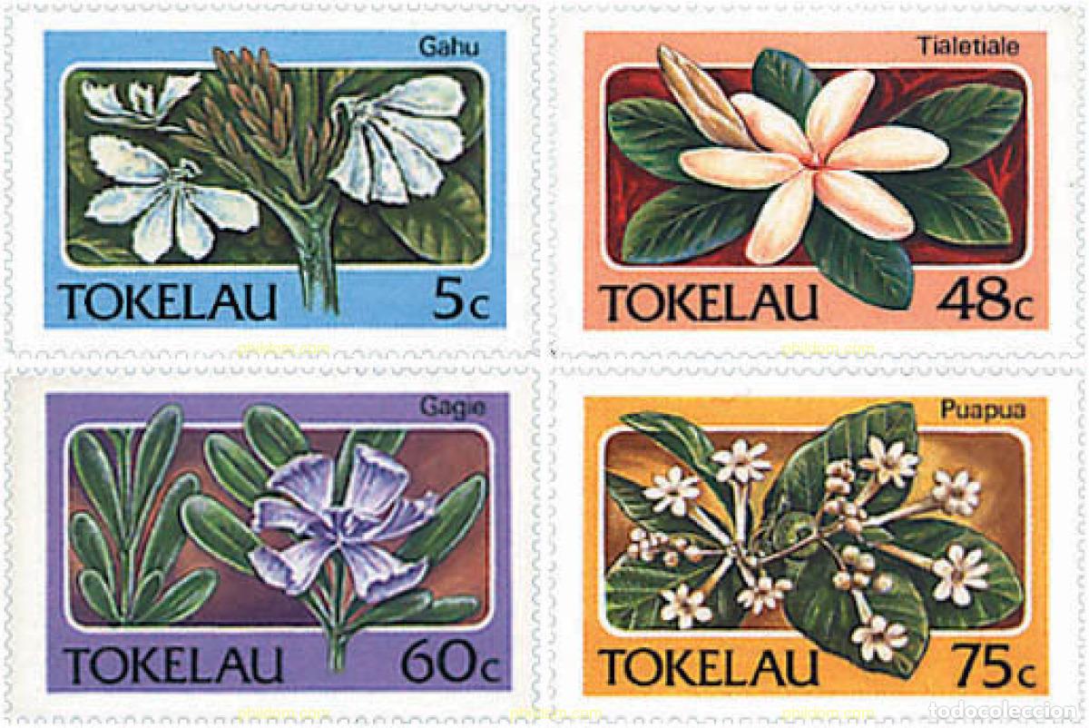 Sellos: 293095 MNH TOKELAU 1987 FLORA
