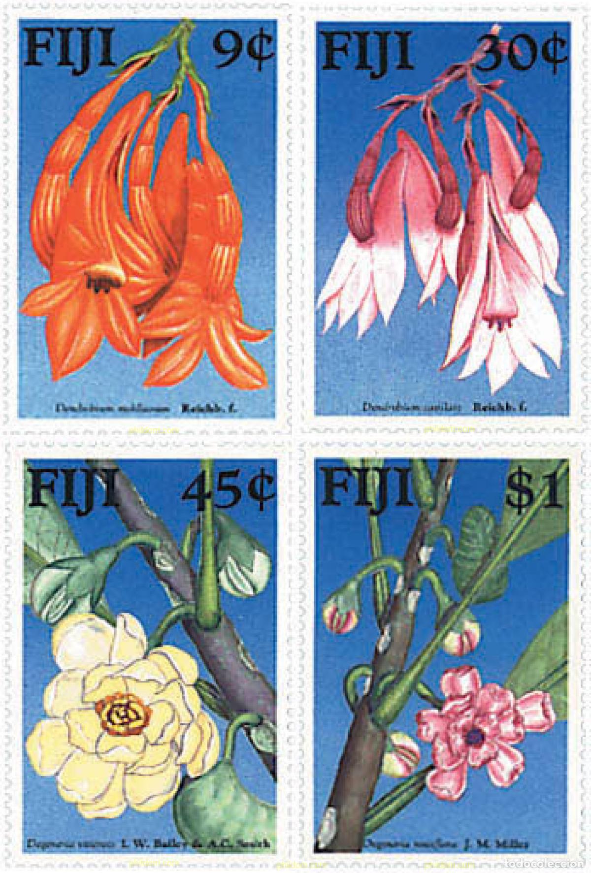 Sellos: 88917 MNH FIJI 1988 FLORA AUTOCTONA