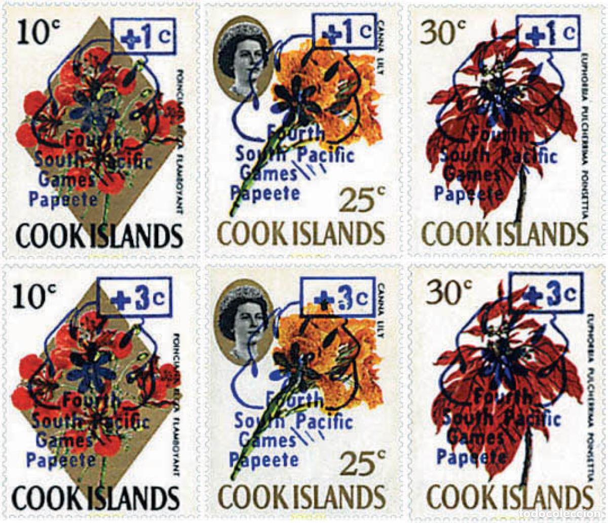 Sellos: 82722 MNH COOK Islas 1971 4 JUEGOS DEL PACIFICO SUR