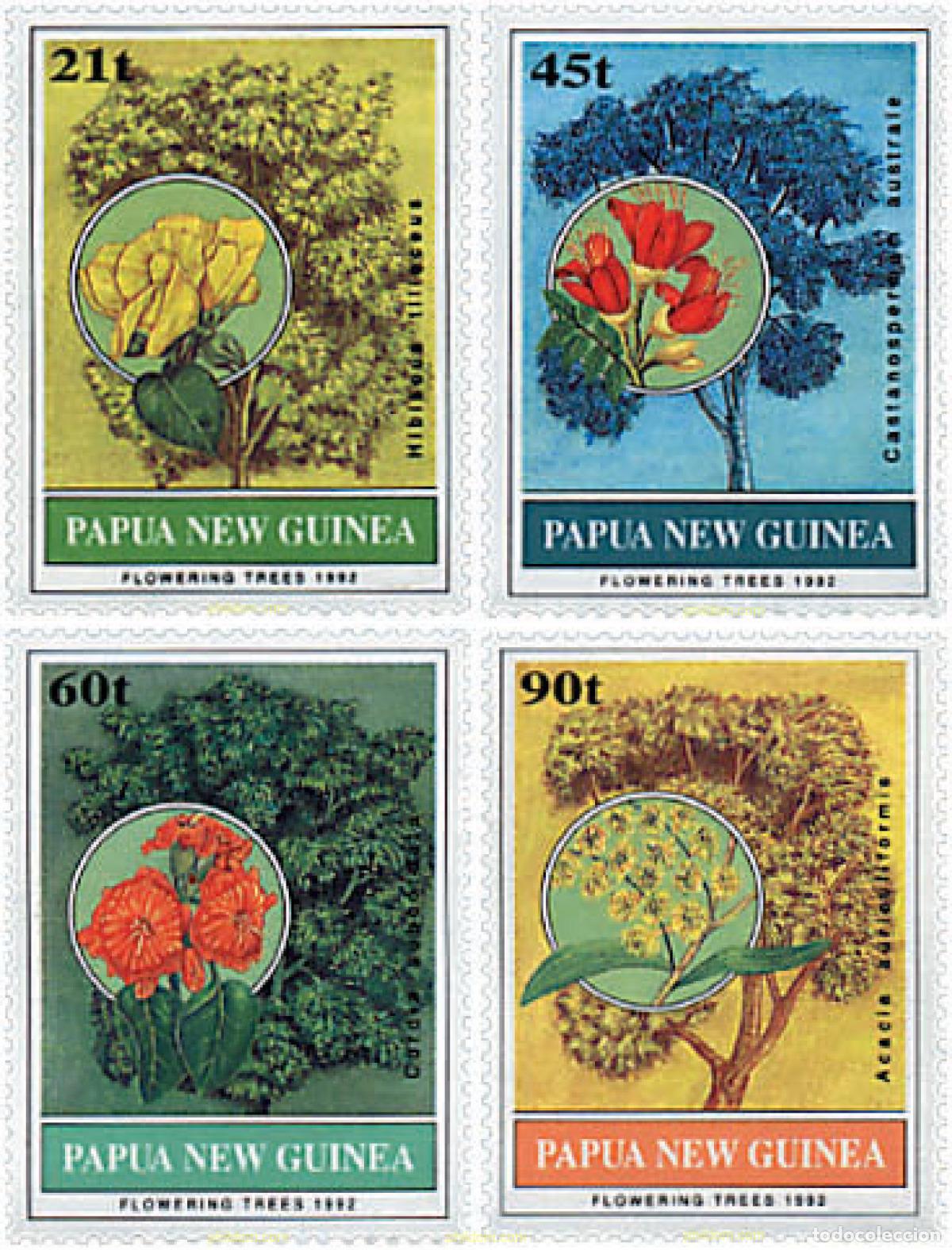 Sellos: 94159 MNH PAPUA NUEVA GUINEA 1992 FLORES DE ARBOLES