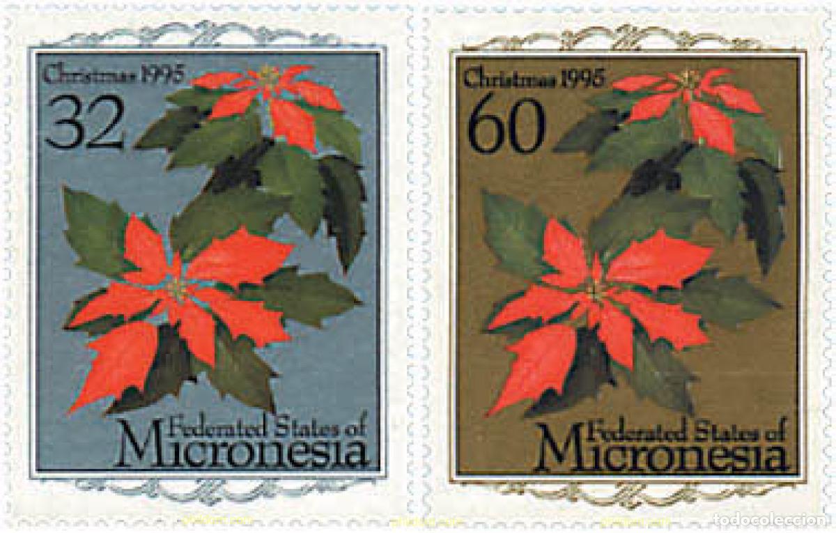 Sellos: 95569 MNH MICRONESIA 1995 NAVIDAD. FLORES