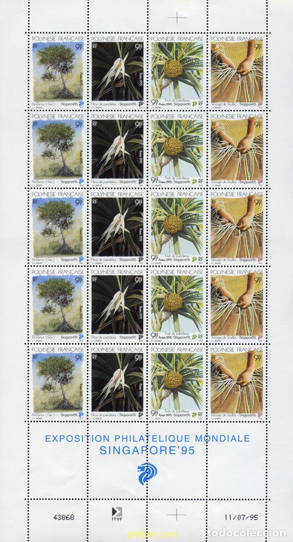 Sellos: 337215 MNH POLINESIA FRANCESA 1995 SINGAPORE 95. EXPOSICION FILATELICA INTERNACIONAL