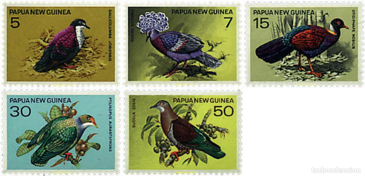 Stamps: 45042 MNH PAPUA NUEVA GUINEA 1977 RAZAS DE PALOMAS DE PAPUA