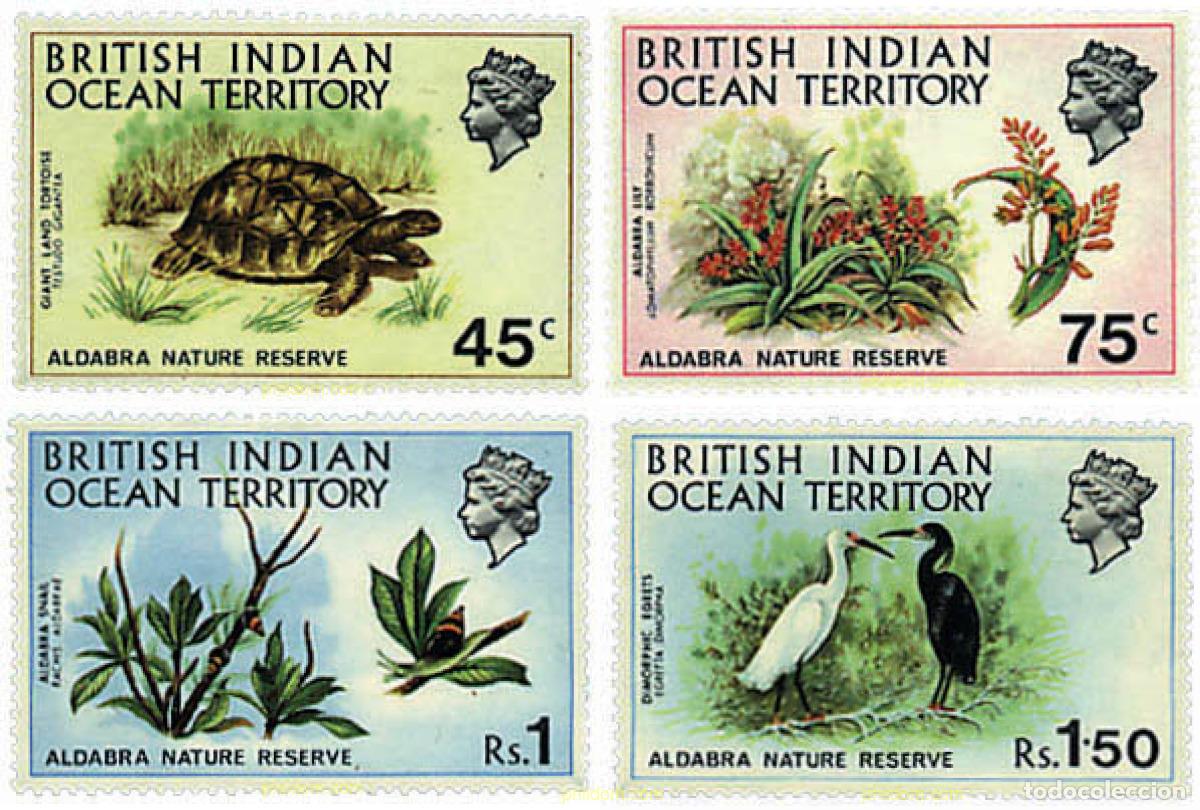 Sellos: 94401 MNH OCEANO INDICO BRITANICO 1971 RESERVA NATURAL DE ALDABRA