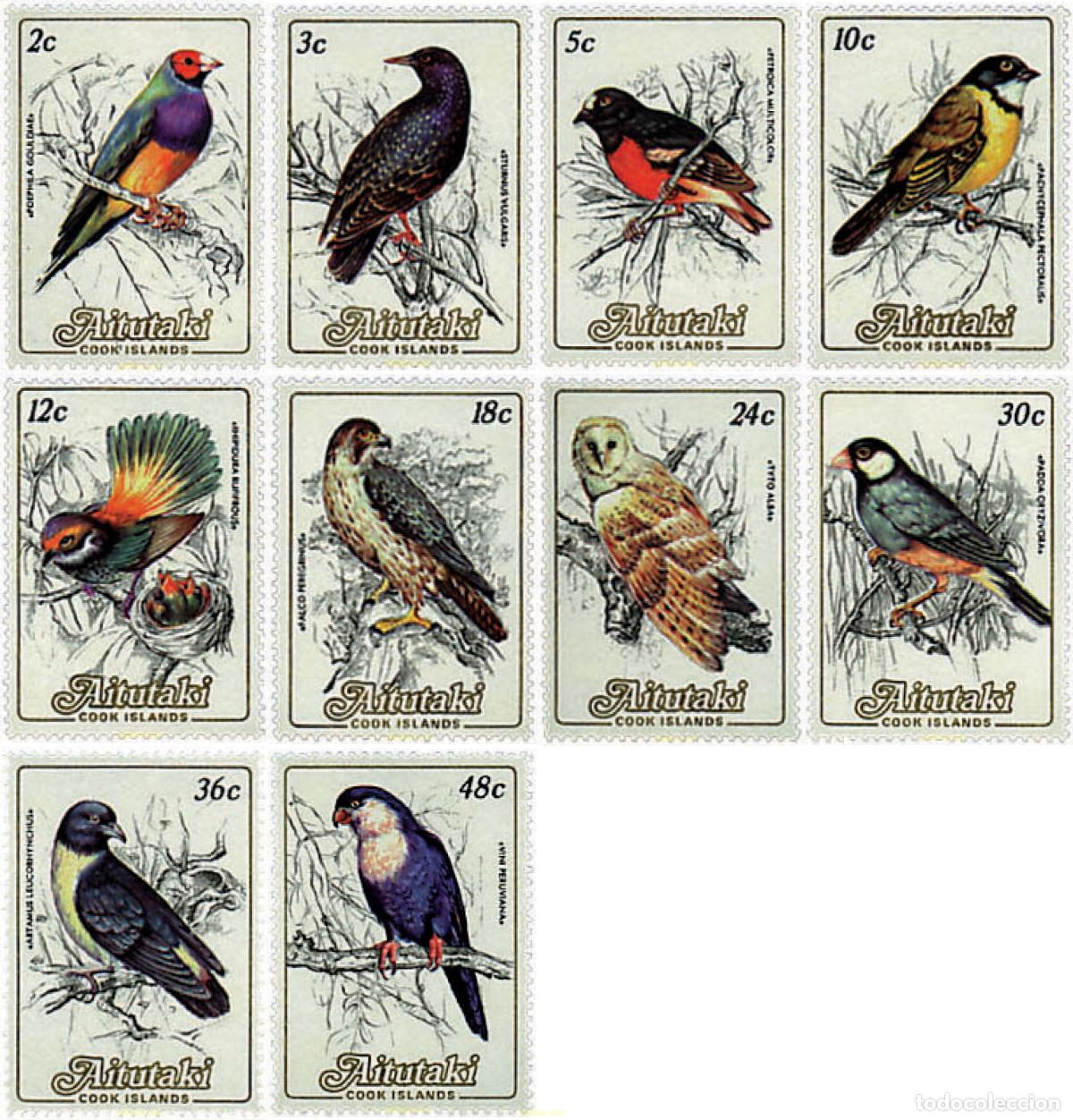 Francobolli: 53481 MNH AITUTAKI 1984 PAJAROS DEL PACIFICO