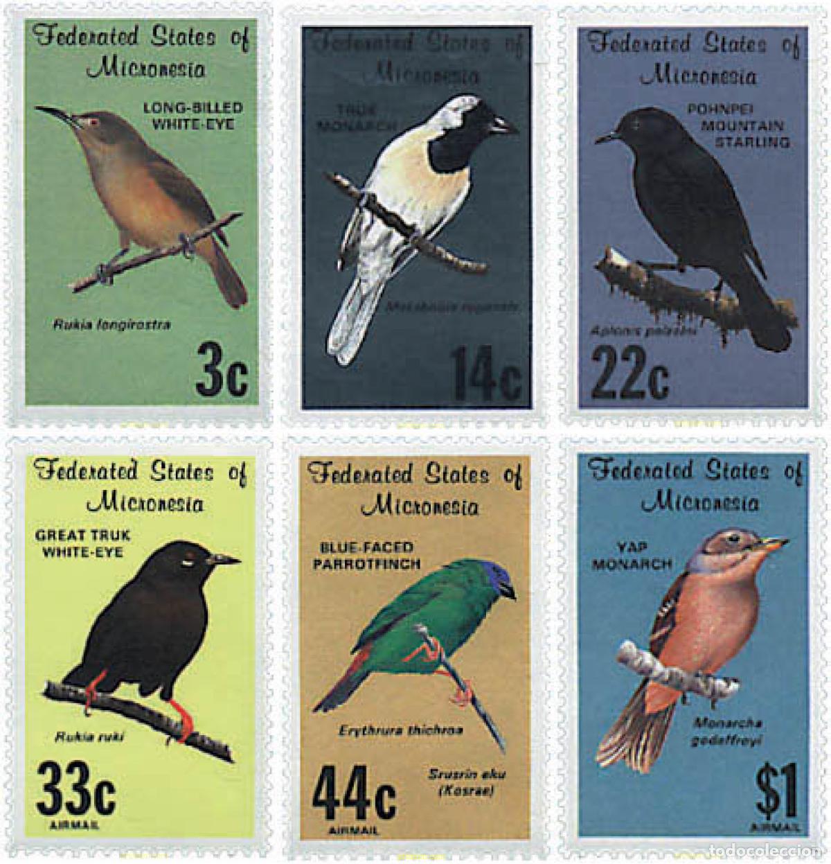 Sellos: 44374 MNH MICRONESIA 1988 AVES