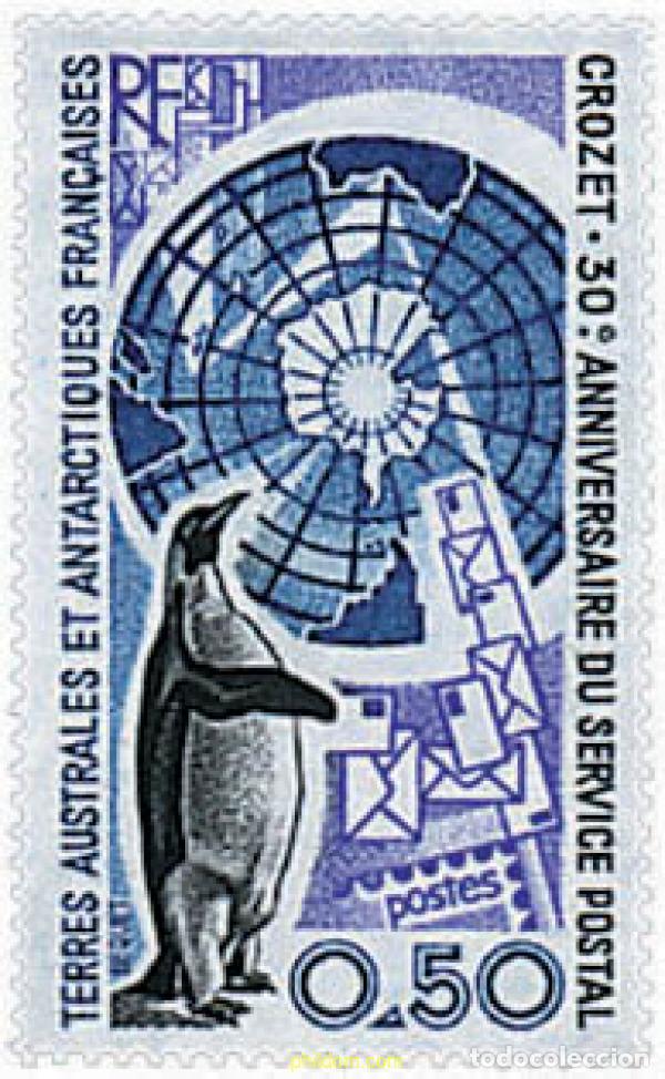 Sellos: 97153 MNH ANTARTIDA FRANCESA 1991 30 ANIVERSARIO DEL SERVICIO POSTAL EN CROZET