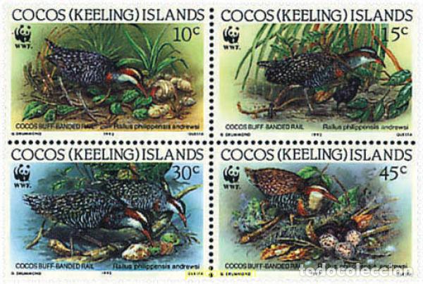 Sellos: 5219 MNH COCOS Islas 1992 RASCON FRANJEADO DE COCOS