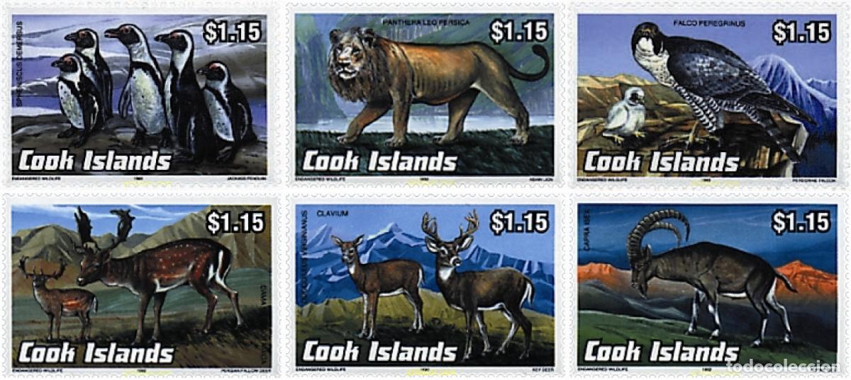 Stamps: 43174 MNH COOK Islas 1992 PROTECCION DE LA NATURALEZA