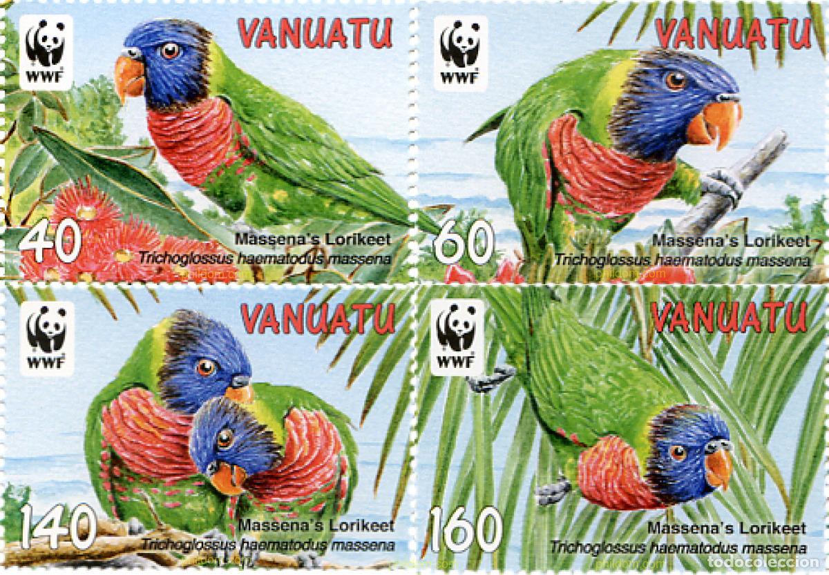 Sellos: 261315 MNH VANUATU 2011 LOROS DE VANUATU
