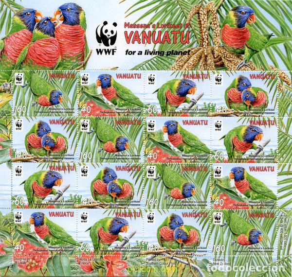 Sellos: 261317 MNH VANUATU 2011 LOROS DE VANUATU