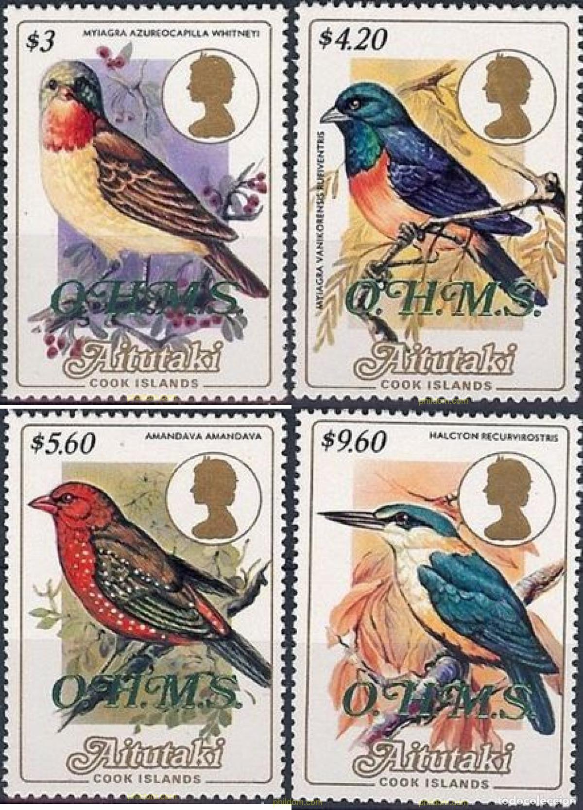 Sellos: 679817 MNH AITUTAKI 1985 AVES. SERVICIO OFICIAL