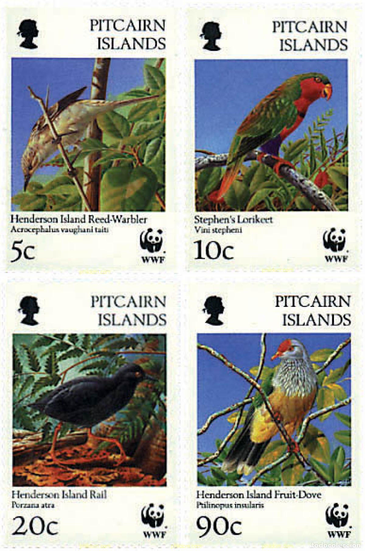 Sellos: 75165 MNH PITCAIRN Islas 1996 AVES DE LA ISLA DE HENDERSON